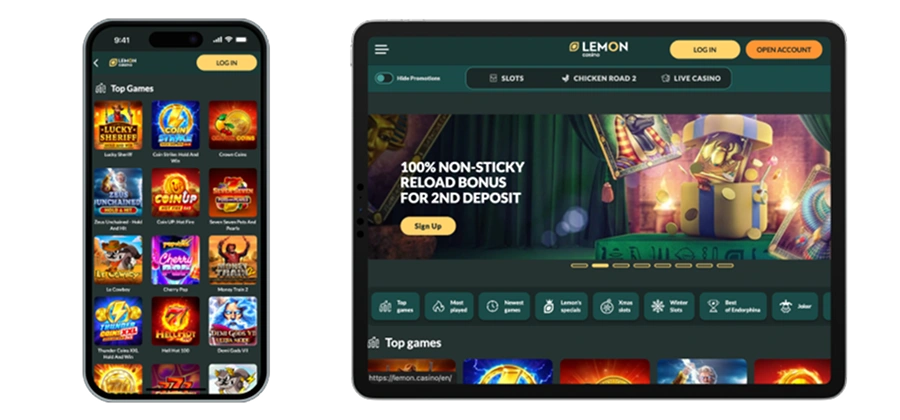 Lemon Casino App-Screenshot